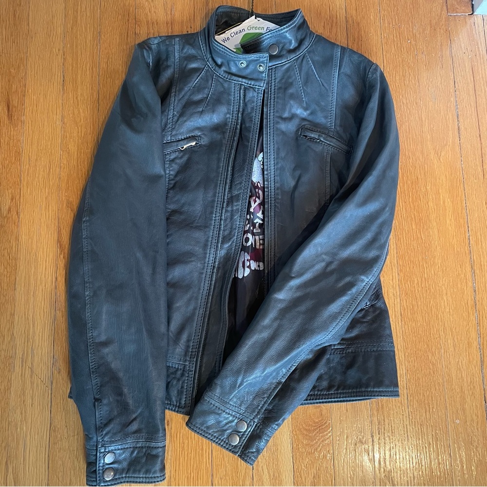 Lucky Brand Genuine Leather Biker Jacket